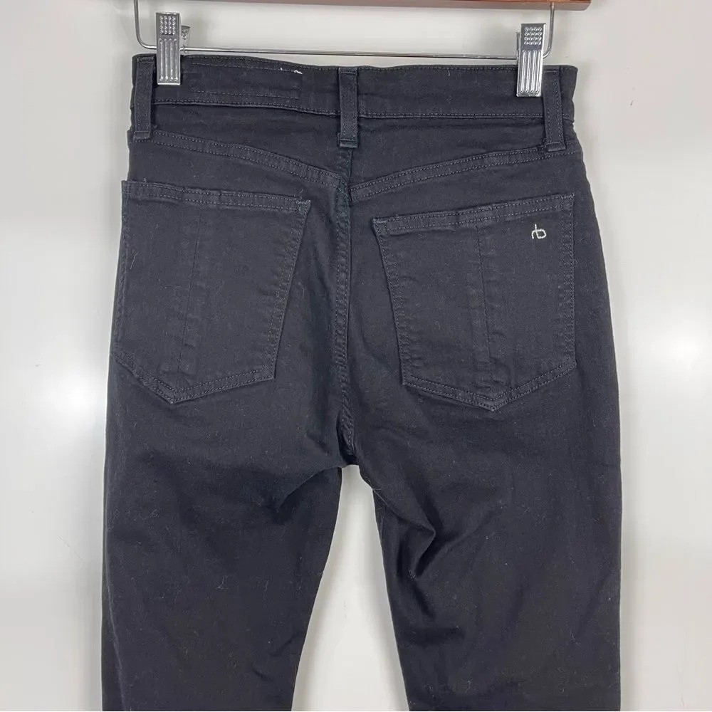 Rag & Bone Nina High Rise Skinny Jeans No Fade Black Women's Size 25 - Picture 5 of 9